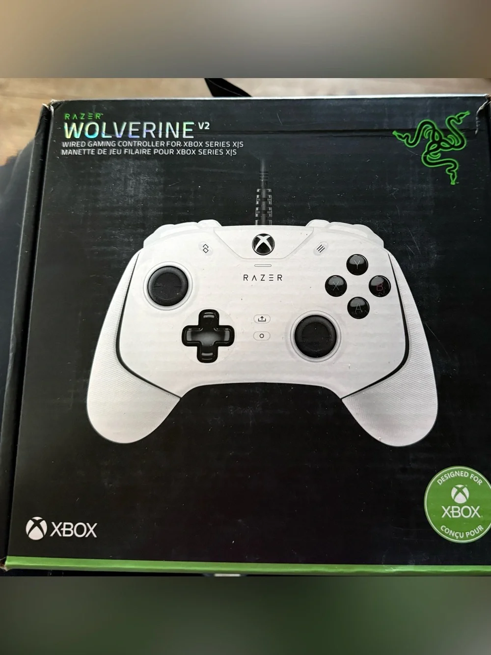 Razer Wolverine V2 White Wired Xbox Series Controller New With Tags Sealed!